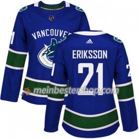Vancouver Canucks Loui Eriksson 21 Adidas 2017-2018 Blau Trikot Authentic - Dame
